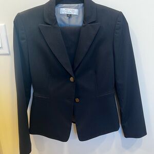 Tahari Navy Blue Classic Suit Jacket/Blazer and Skirt
